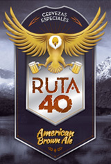 Cerveza Ruta 40 American Brown Ale label