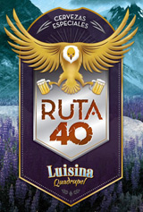 Cerveza Ruta 40 Luisina Quadrupel label